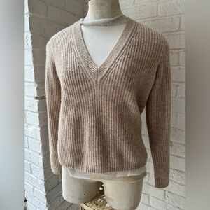 ASOS Women's Beige V-Neck Sweater sz 2